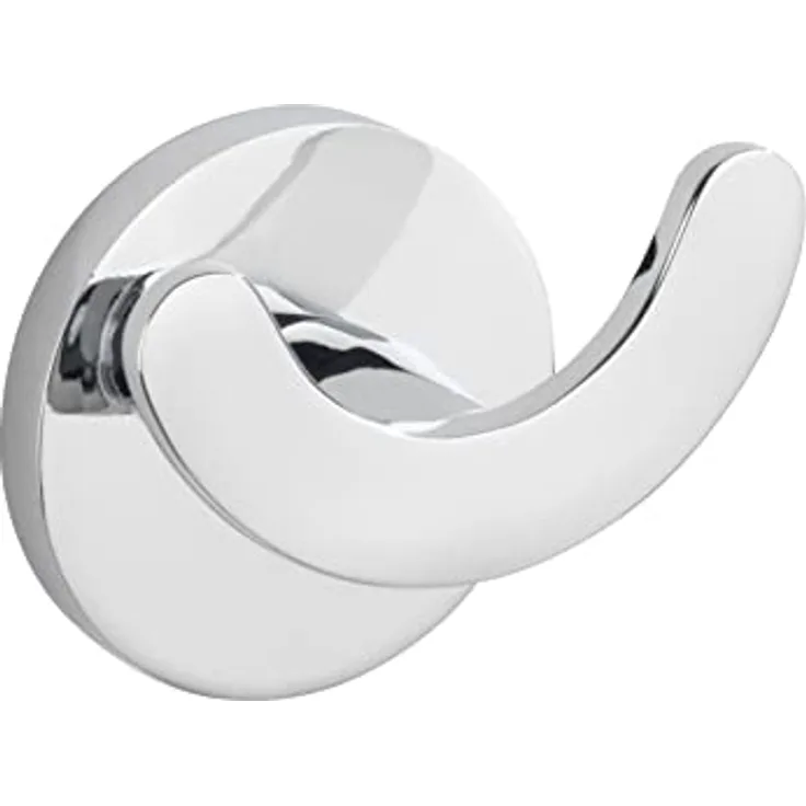 WENKO UV-Loc® Wandhaken Duo Isera, Doppel-Badhaken aus Vierkantrohr zum Befestigen ohne Bohren mit innovativem UV-Loc® Klebesystem, Wandmontageplatte aus Zinkdruckguss, rostfrei, 6 x 5 x 4 cm