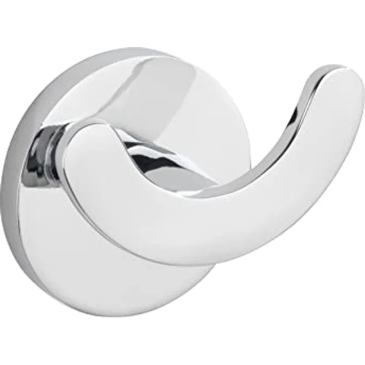 WENKO UV-Loc® Wandhaken Duo Isera, Doppel-Badhaken aus Vierkantrohr zum Befestigen ohne Bohren mit innovativem UV-Loc® Klebesystem, Wandmontageplatte aus Zinkdruckguss, rostfrei, 6 x 5 x 4 cm – Bild 1