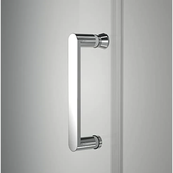 Marwell Eckdusche Neptun II, Glasdusche mit Eckeinstieg und Drehtür, BxT: 90x90 cm, chrom – Bild 8