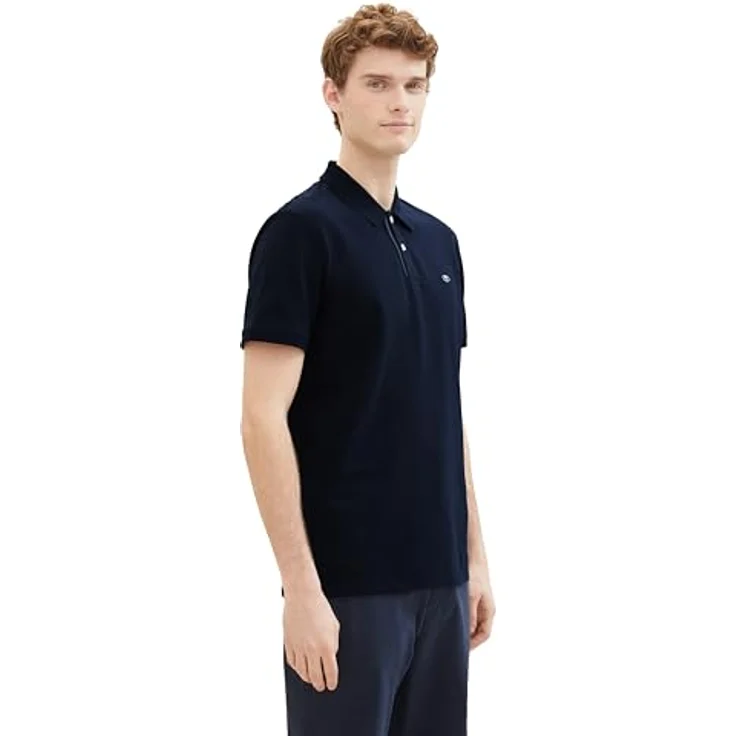 TOM TAILOR Poloshirt mit Knopfleiste und Logo, dehnbarer Single Jerseystoff, hoher Tragekomfort – Bild 5