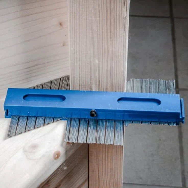 hedue® Profilschablone PS1, Konturenlehre mit Verbindungsgelenk im 2er Set (2 x 20 cm), Laminat Werkzeug, Schablone für Fliesen – Bild 5