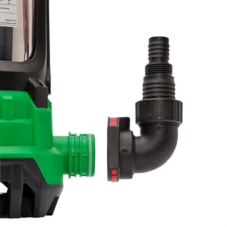 CHM GmbH Tauchpumpe Schmutzwasserpumpe 15000 l/h 1100 Watt für Partikel bis 25mm mit 360° Winkeladapter, Schwarz – Bild 4