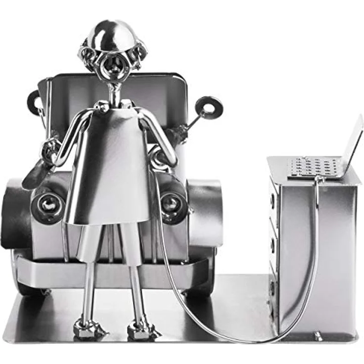 BRUBAKER Schraubenmännchen Automechaniker - Metallfigur Handarbeit - Geschenkidee – Bild 3
