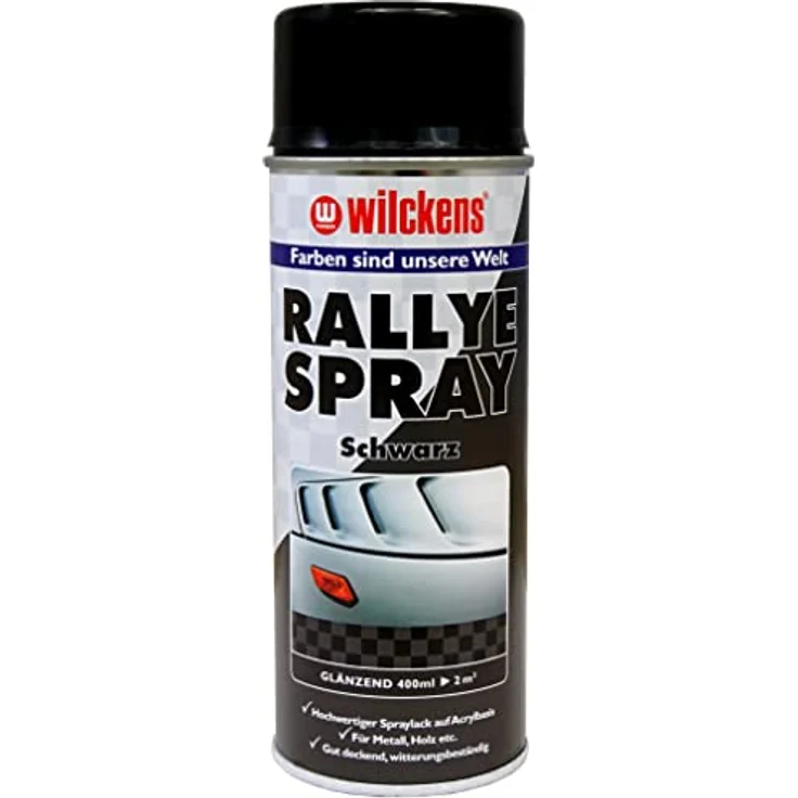 Wilckens Farben Rallye Spray, 400 ml Sprühlack in Schwarz glänzend – Bild 2