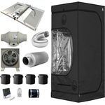 Green Spirit Foliengewächshaus Growbox Komplett Set Deluxe XL, 480W LED, für 4 Pflanzen, 120x120x200cm - Preisvergleich