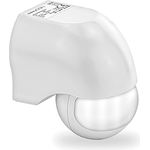 deleyCON Infrarot Bewegungsmelder Aufputz Wandmontage 180° Drehbar Neigbar 12m Reichweite Weiß