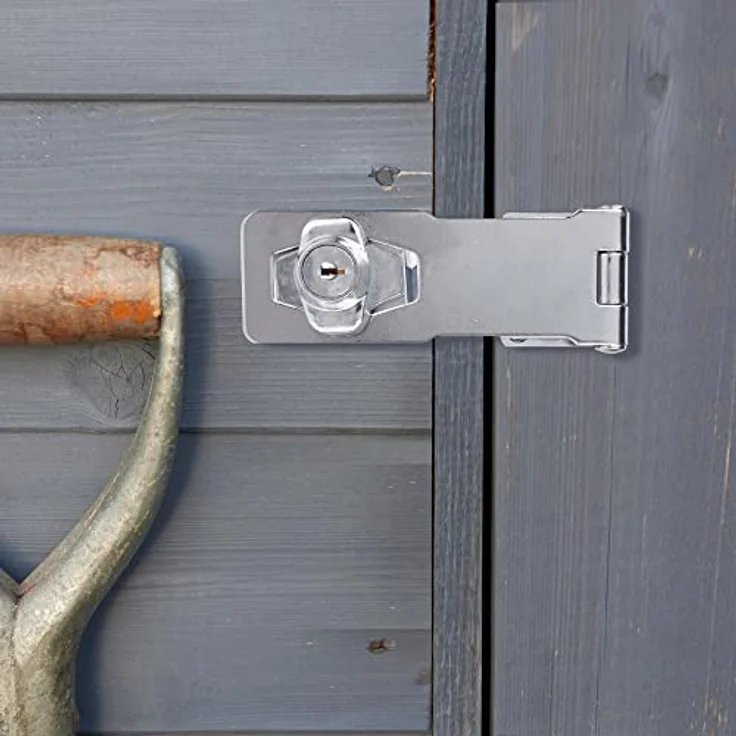 Yale - Y116B/115/BC - Stahl Hasp - wird mit eigenem Schloss geliefert - kein Vorhängeschloss benötigt - sichere Schuppen - sichere Tore - hoher Schutz - 3 Tasten – Bild 2