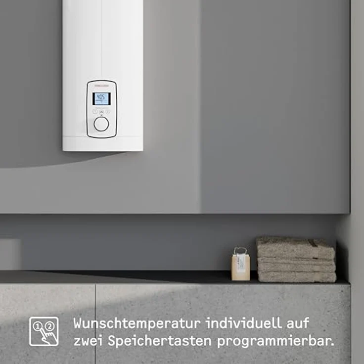 STIEBEL ELTRON Elektronischer Durchlauferhitzer DEL 18/21/24 Plus, gradgenaue Wunschtemperatur, LCD Display, ECO-Modus, 236739 – Bild 4