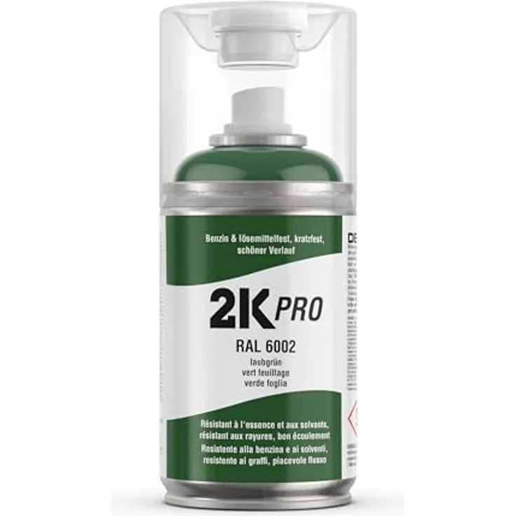 2K PRO 2K Spraydose, 2 Komponenten Sprühlack mit extremer Kratzfestigkeit und chemischer Beständigkeit, klar transparent – Bild 1