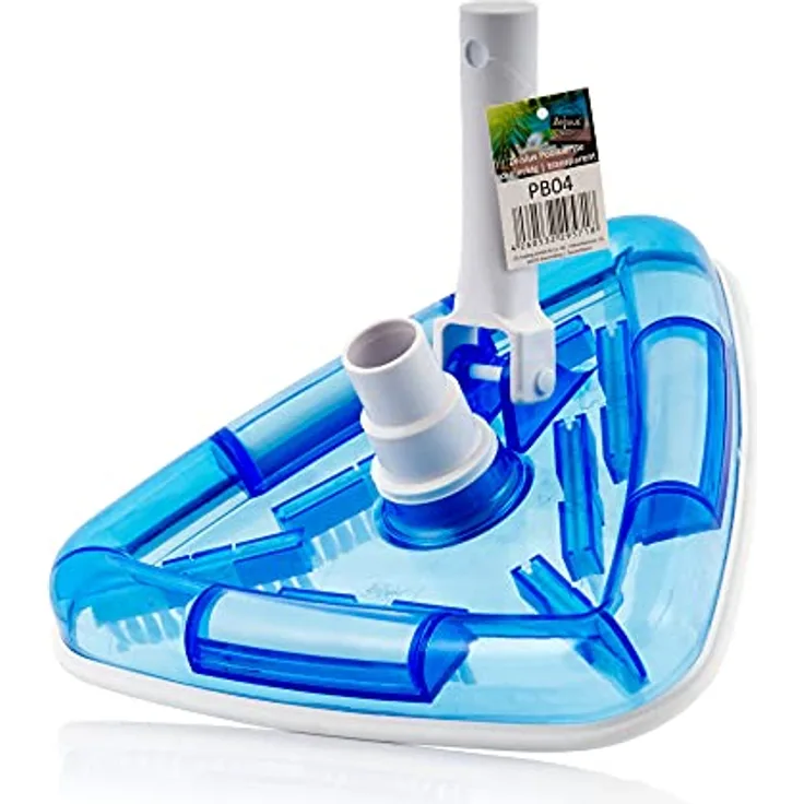 Zelsius Poolbürste mit 7 Bürsten | dreieckig | Pool Bodenreiniger für Ø 32/38 mm Schlauch | Bodensauger, Poolsauger, Reinigungsbürste für Teleskopstange zur Poolreinigung