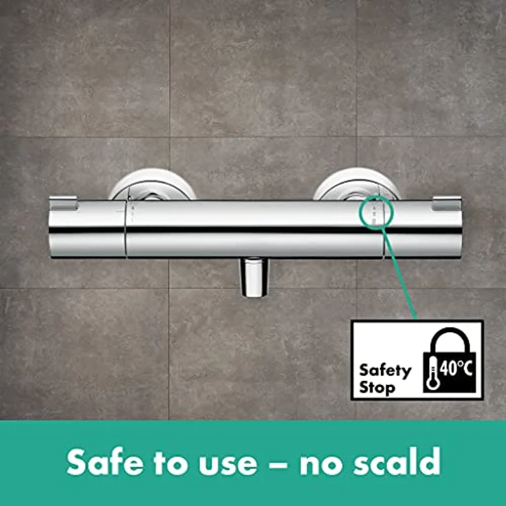 hansgrohe Ecostat Aufputz Duschthermostat, für 1 Funktion, Chrom – Bild 3