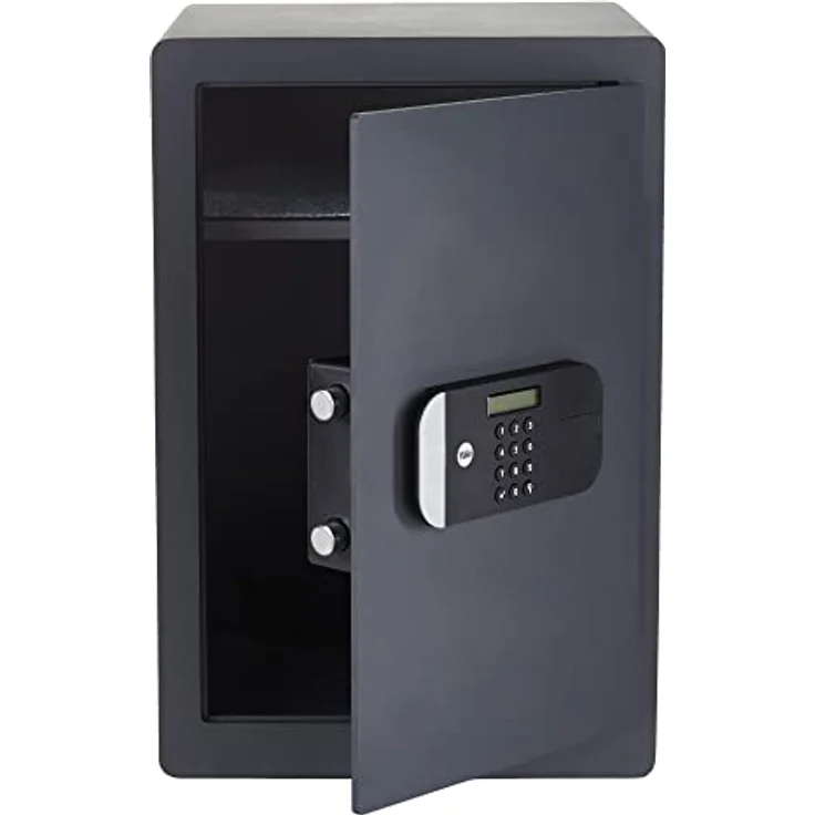 Yale YSEM/400/EG1 Motorisierter Hochsicherheits-Bürotresor - Digitaler Pin-Code-Zugang, lasergeschnittene Tür, Aufbohrschutzplatten + Override-Schlüssel, Befestigungsbolzen, 40 x 35 x 34 centimeters – Bild 2