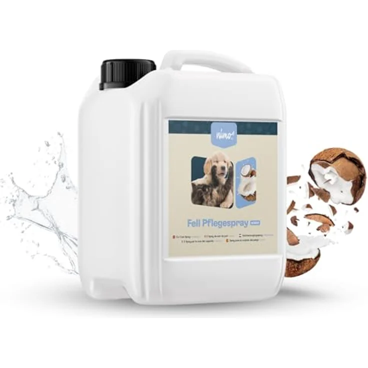 nimo Fellpflege Fellpflegespray Kokos, 2500 ml, entwirrt & verbessert Kämmbarkeit, ohne Lösungsmittel & Alkohol – Bild 1