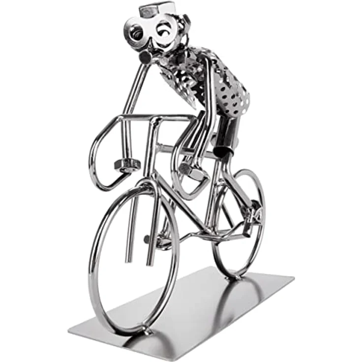 Schraubenmännchen Fahrradfahrer - Fahrrad Eisenfigur Metallfigur – Bild 4