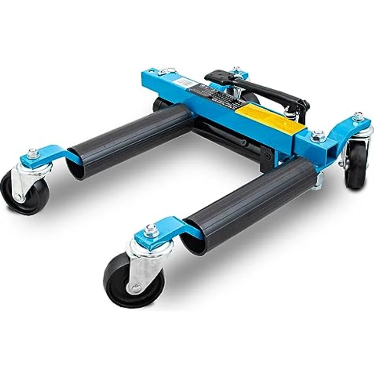 Bituxx MS-19138 Rangierhilfe 2x inkl. hydraulischem Wagenheber, Tragkraft 680 kg, Blau – Bild 2