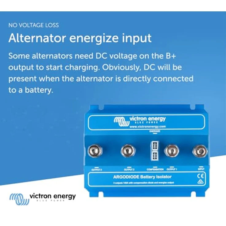 Victron Energy Argo 140-3AC ARG140201020R Batterietrenner, hochwertige Batterietrenndioden mit niedrigem Spannungsverlust – Bild 4