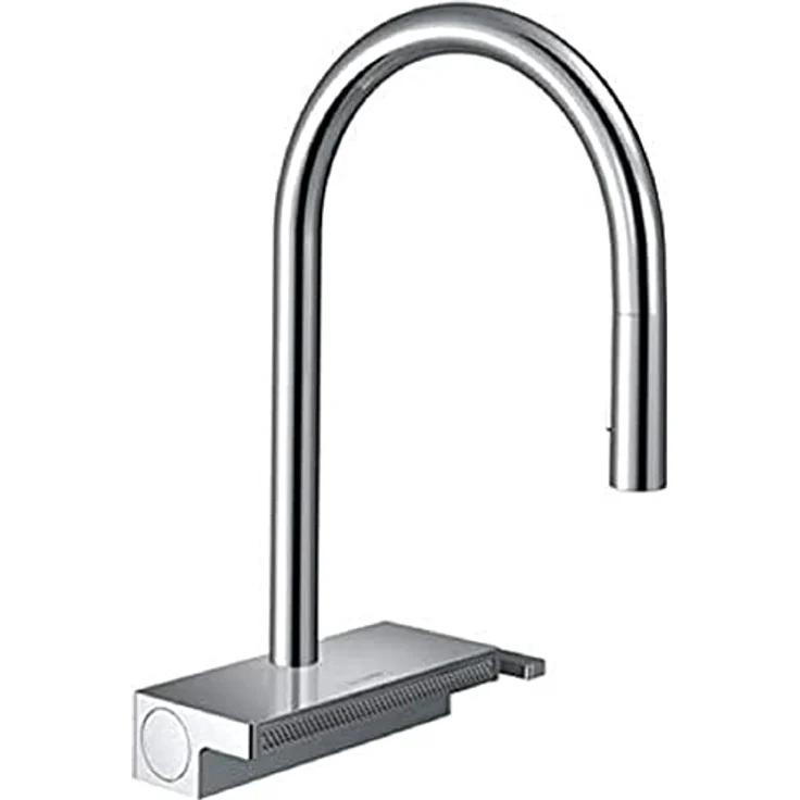 hansgrohe Aquno Select M81 Küchenarmatur, Einhebelmischer mit Ausziehbrause, 3jet Chrom, ComfortZone 170, Schwenkbereich 60°-150°, MagFit Halterung – Bild 1