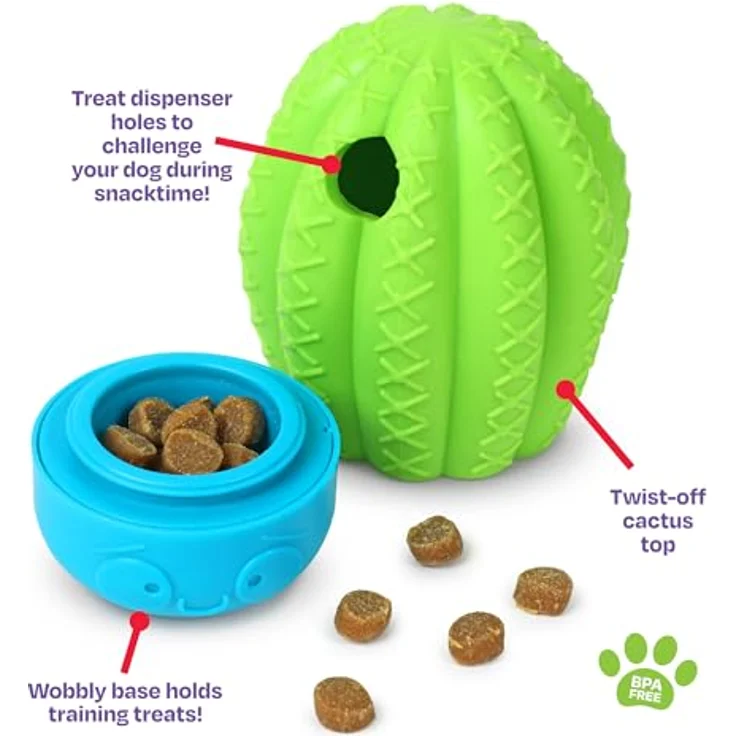 Brightkins Cactus Surprise Treat Dispenser (Beschäftigungsspielzeug), Hundespielzeug – Bild 3