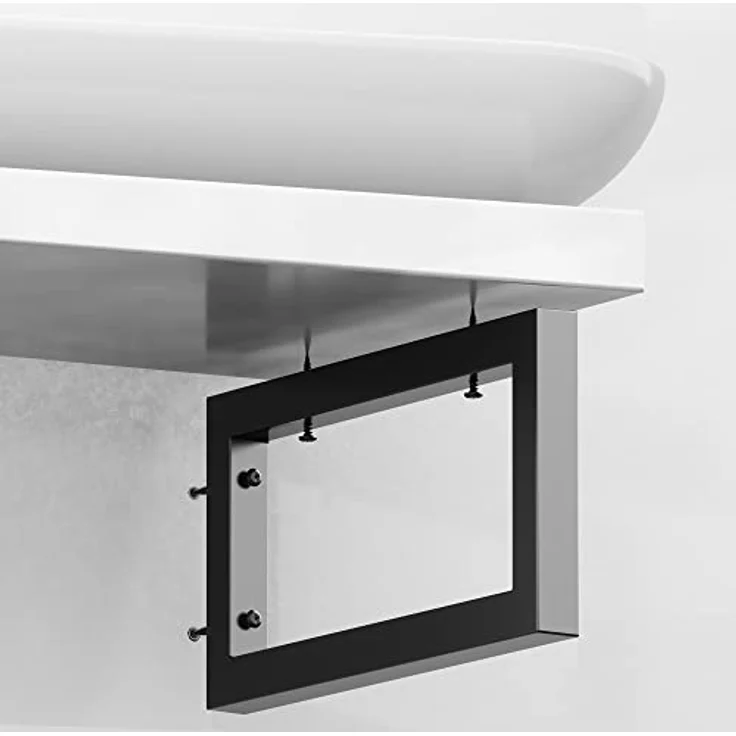 2x sossai® Stahl Waschtischkonsole 40 cm, schwarzmatt für Waschbecken Waschtisch – Bild 4