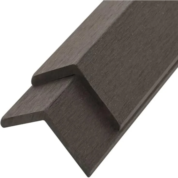 Terrassen-Winkelleisten 5 Stk. WPC 170 cm Dunkelbraun – Bild 2