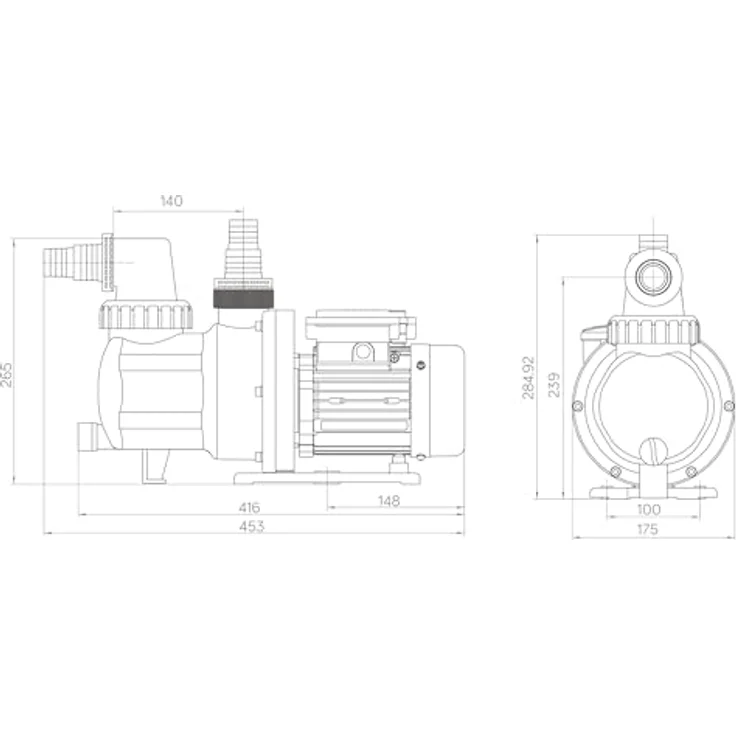 COIL Filterpumpe Poolpumpe, Selbstansaugende Umwälzpumpe mit 7000-12000 l/h, Vorfilter 250-600 W, IPX5, 230V/50Hz – Bild 9
