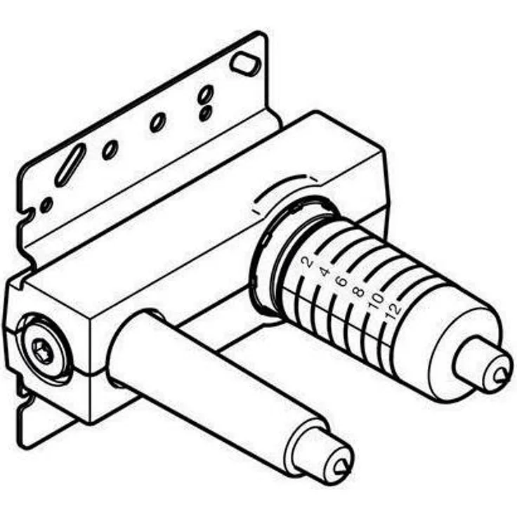 Dornbracht Badarmatur UP-Körper für Wand-EHM 1/2Zoll, Mischer rechts, DR-Messing, bleifrei, 2x Anschluss IG 1/2″, 1x Abgang IG 1/2″, Farbe: null