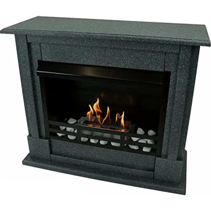 Kaminbau Mierzwa Ethanol und Gelkamin Modell Emily Deluxe inkl. Edelstahl Brenner Granit Dunkel, Made in Germany – Bild 1