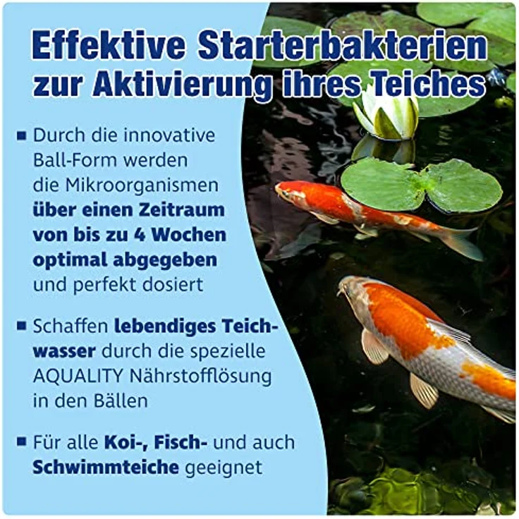 AQUALITY Gartenteich AQUABALLS Pond Starterbakterien (Optimale Dosierung - Millionen effektive Mikroorganismen und nützliche Starterbakterien), Inhalt:5 Liter – Bild 2