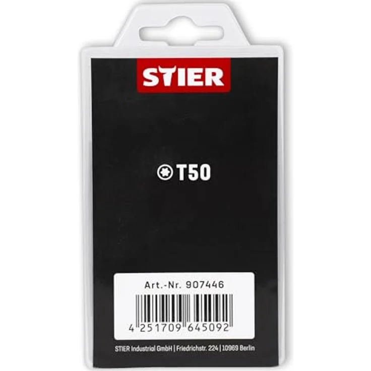 Stier Bit-Set STIER TORX® T50, 50-teiliges Profi-Bit-Set aus S2-Stahl in praktischer Plastikbox, 25 mm Länge, 1/4’’ Antrieb – Bild 1