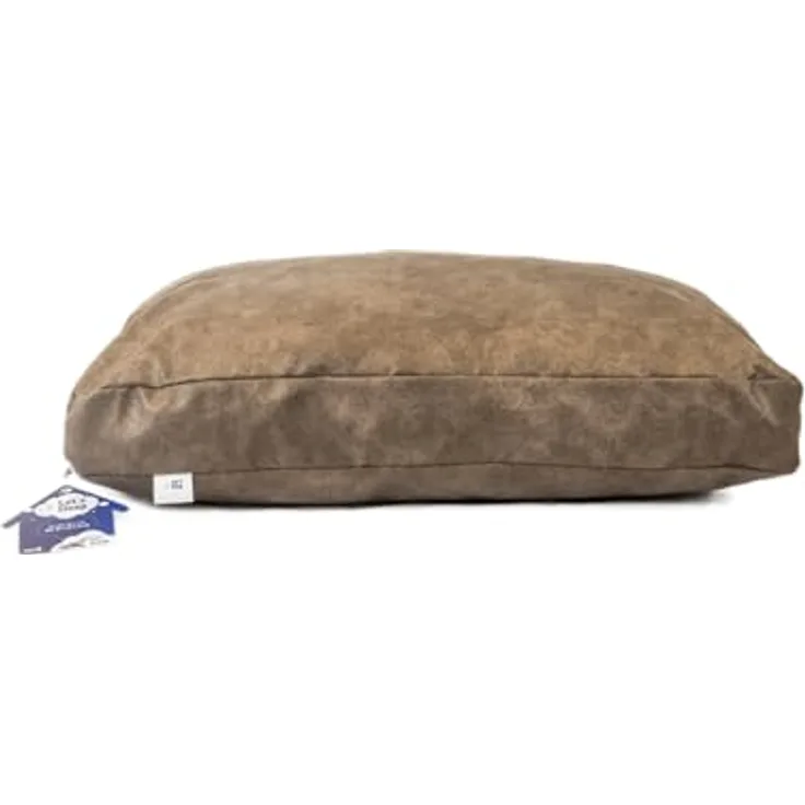 Holland Animal Care Lets Sleep Plush Pillow, Hundebett mit zerkleinerten Schaumstoffflocken, taupe