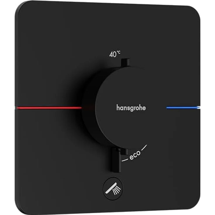 hansgrohe ShowerSelect Comfort Q - Thermostat Unterputz mit zusätzlichem Abgang, Mattschwarz – Bild 1