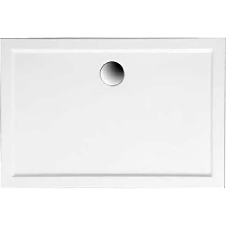 KOLMAN DUSCHWANNE GOLIAT, Rechteckig Weiß 100x80 cm mit Ablaufgarnitur und Standfüßen, rutschhemmend, pflegeleicht – Bild 2