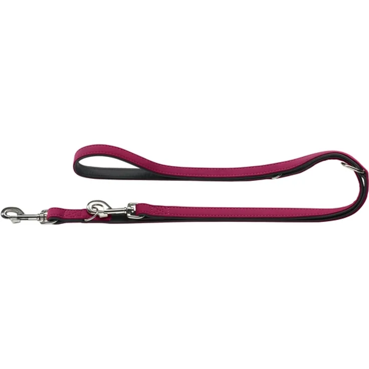 Hunter Hunde-Leine verstellbar Softie himbeer-schwarz 15-200