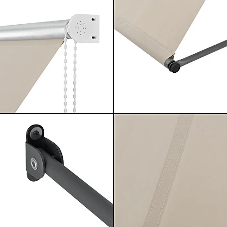 Markise 300x120cm beige Sonnenschutz Beschattung Terrasse Garten Protec – Bild 8
