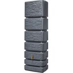 4rain Regentonne Slim Wandtank sandbeige 350 Liter - Steinoptik, UV-stabil, made in Germany