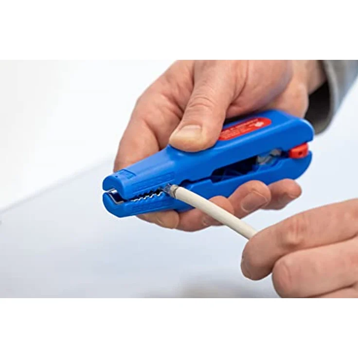 WEICON 51000400 Multi-Stripper No.400 zum Entmanteln & Abisolieren von Kabeln & Leitern, blau-rot, 155mm – Bild 3