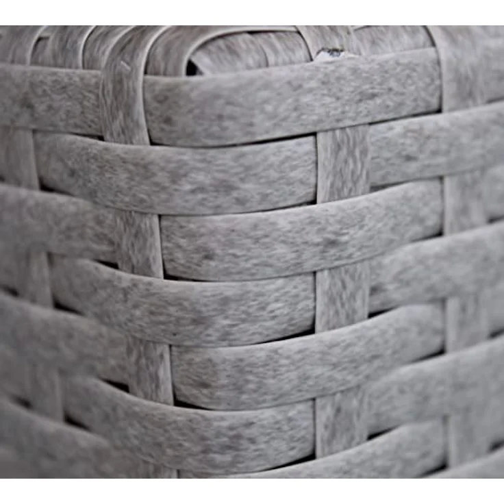 Elegant Einrichten Pflanzkübel Polyrattan Säule 30x30x55cm grau meliert, mit Bewässerungssystem und robustem Metallgerüst – Bild 3