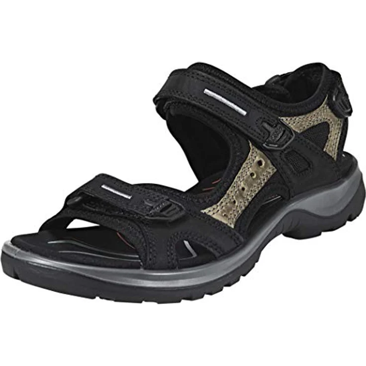 Ecco Offroad Sandals, Damen Sicherheitssandalen mit 3-fach verstellbarem Klettverschluss, Schwarz, Größe 42 – Bild 1