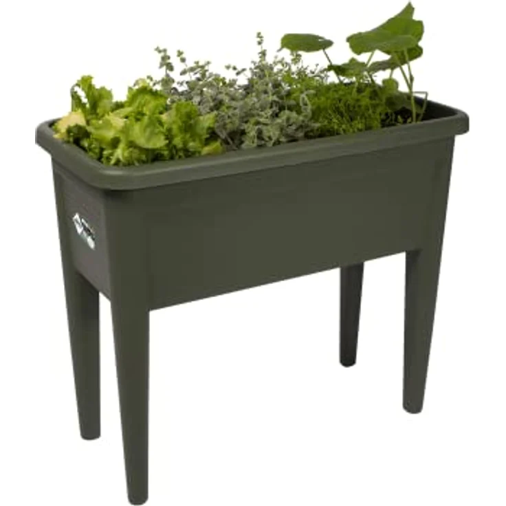 Elho Green Basics Anzucht Tisch XXL 75 - Kunststoff Hochbeete für Garten - Kräuterbeet - Ø 75.5 x H 65.1 cm - Grün/Laubgrün - Preisvergleich – Bild 3