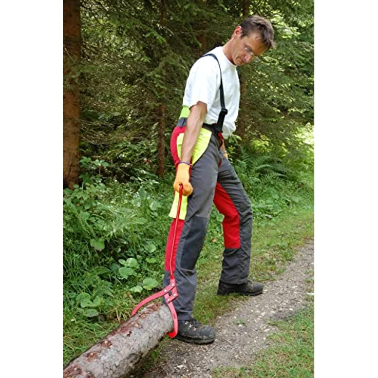 STUBAI Vorlieferzange, verdrehter .Griff 90°, 720 mm Länge 265 mm an der Greifzange zum heben kleinere Baumstämme, Rundhölzer und andere Hölzer – Bild 2