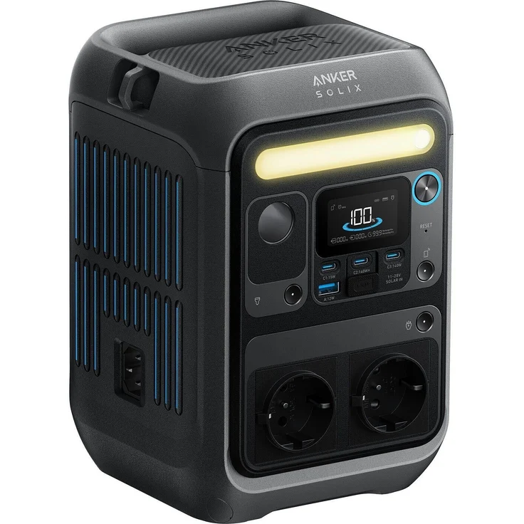 Anker SOLIX C300X Tragbare Powerstation 288Wh | 600W, Schwarz – Bild 1