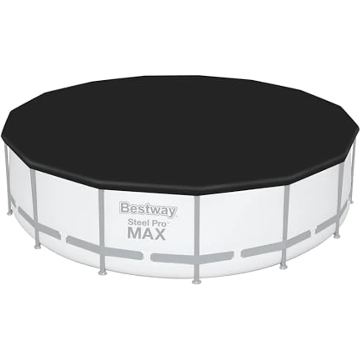 Bestway PVC-Abdeckplane Ø 470 cm, schwarz, rund – Bild 1