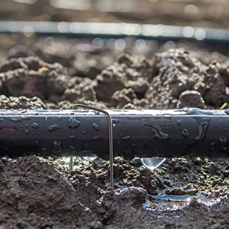 Relaxdays Bodenanker, 25er Set, Rostbeständig, Angeschrägte Enden, Zum Einschlagen, 15cm lang, Verzinkter Stahl, Silber – Bild 2