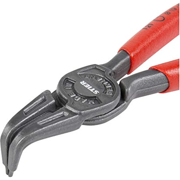 STIER Sicherungsringzangen-Satz 4-teilig mit Innen- und Außensicherungsringzangen, robuste Spitzen, kompakte Bauform, gerader und 90° gewinkelter Backenform, STIER GmbH, gelb – Bild 3