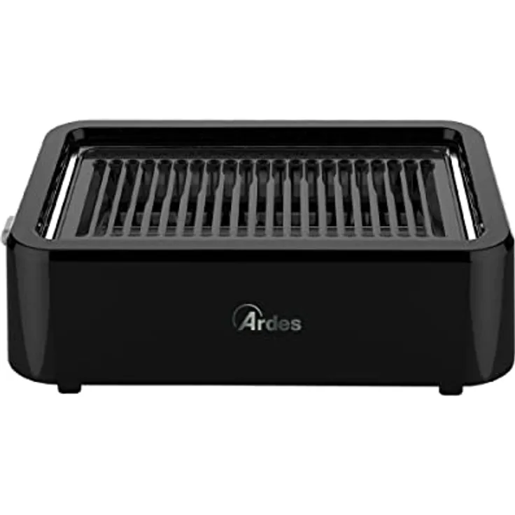 Ardes ARGRILL01 Rauchfreier Elektrogrill mit Infrarotheizung 1100 W, Tragbarer Elektro-Balkongrill, Rauchfrei, BBQ, Innen- oder Außenbereich, abnehmbarer Grill - Schwarz