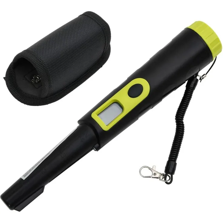 vidaXL Metalldetektor Metalldetektor-Pinpointer mit LCD-Display Schwarz und Gelb, wasserdicht bis 3 Meter, 360°-Scan