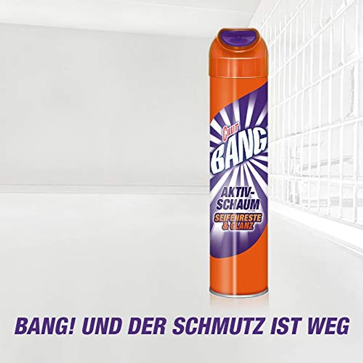 CILLIT BANG Aktivschaum Seifenreste & Glanz – Ultra effektiver Schaumreiniger für Dusche und Bad – Reinigung ohne Nachwischen – 3 x 600 ml – Bild 5