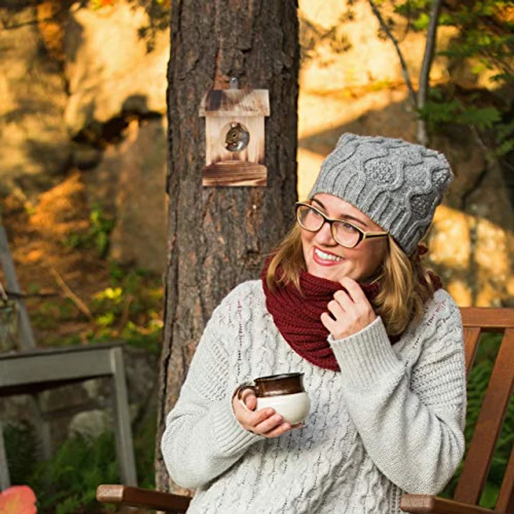 Relaxdays Futterstationen für Eichhörnchen 10026317_746 , Dunkelbraun, 17, 5 x 14 x 25 cm – Bild 3