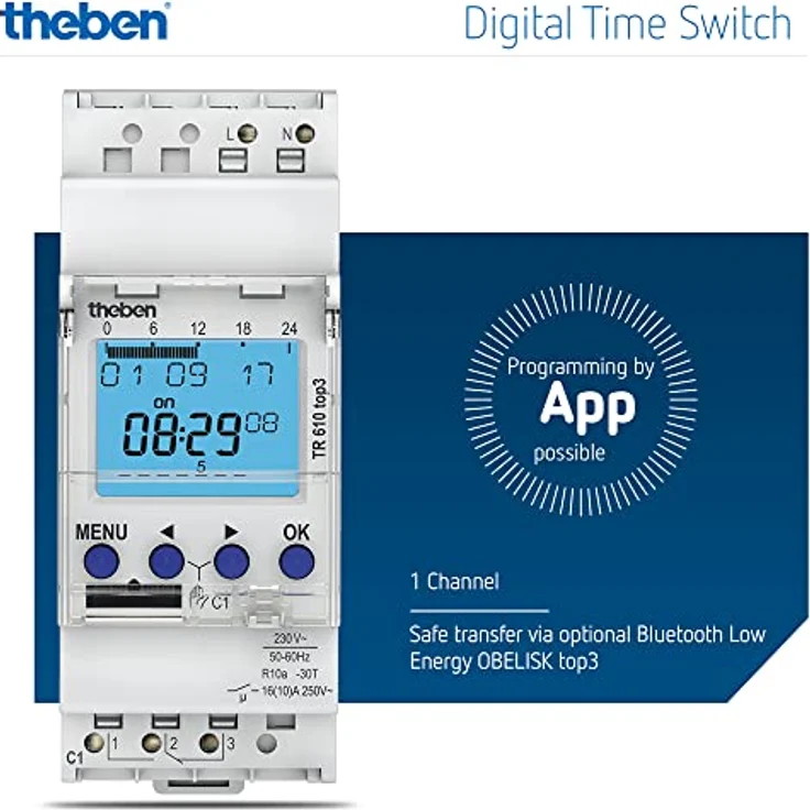 Theben Digitale Zeitschaltuhr Wochenprogramm TR 610 top3 – Bild 3