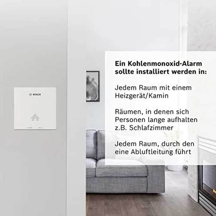 Der CO-Melder D-CO von Bosch - Einfach zu installierendes Kohlenmonoxid-Warngerät mit Memory-Modus und Lebensdauer-Anzeige – Bild 4